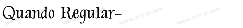 Quando Regular字体转换
